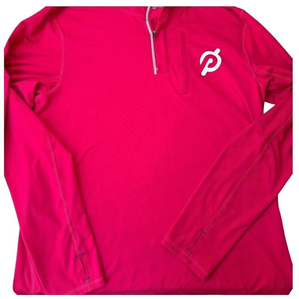 Fourlaps x Peloton 1/4 Zip Women M Pink Pullover Activewear Gorpcore Running